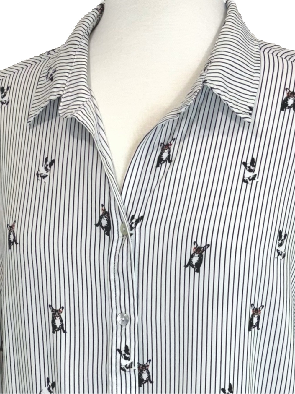 Jane and Delancey striped Frenchie shirt